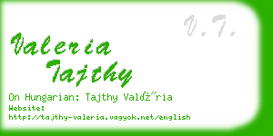 valeria tajthy business card